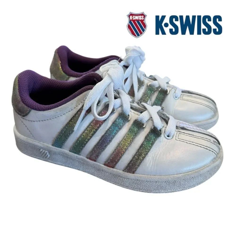 K-Swiss Classic VN Kids Metallic Rainbow Glitter Sneakers 13